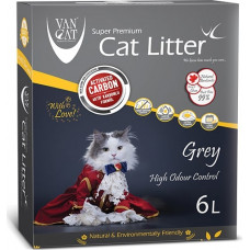 Van Cat Super Premium Cat Litter Activated Carbon Grey 6L Van Cat Super Premium Cat Litter Activated Carbon Grey 6L