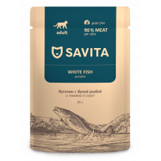 Savita Adult Cat Grain Free White Fish and Pumpkin Sauce