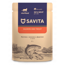 Savita Adult Cat Sterilized Low Grain Salmon and Trout
