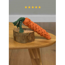 Игрушка для собак, канатная морковка, 15 см