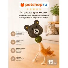 Игрушка для кошек, шарик из кошачьей мяты с игрушкой и перьями, 15 см