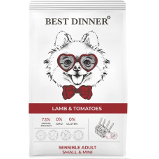 Best Dinner Dog Adult Sensible Small & Mini Lamb & Tomatoes