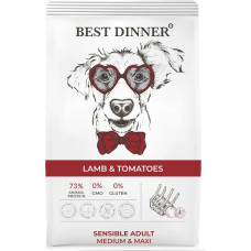 Best Dinner Dog Adult Sensible Medium & Maxi Lamb & Tomatoes