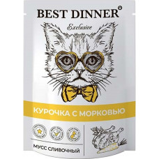 Best Dinner Cat Exclusive Мусс сливочный Курочка с Морковью