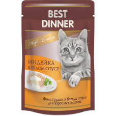 Best Dinner Cat High Premium Индейка в белом соусе