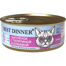 Best Dinner Cat Exclusive Vet Profi Urinary Цыпленок с Телятиной и Клюквой