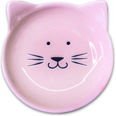 Mr.Kranch Блюдце керамическое Мордочка кошки розовое 80 мл