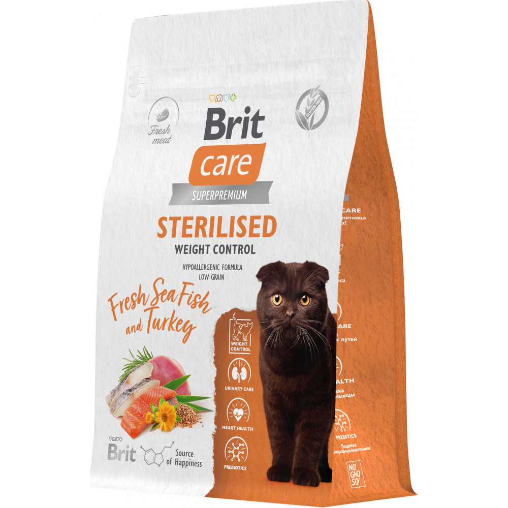 Brit Care Superpremium Cat Sterilised Weight Control Turkey and Sea Fish