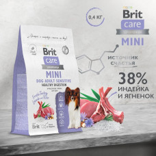 Brit Care Superpremium Dog Adult Mini Sensitive Healthy Digestion Turkey Lamb and Rice