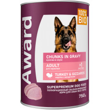 Award Dog Adult Turkey & Gizzards Chunks in Gravy