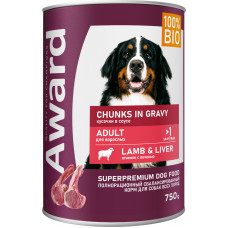 Award Dog Adult Lamb & Liver Chunks in Gravy