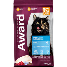 Award Cat Adult Sterilized White Fish, Flax Seeds, Chicory, Cranberry