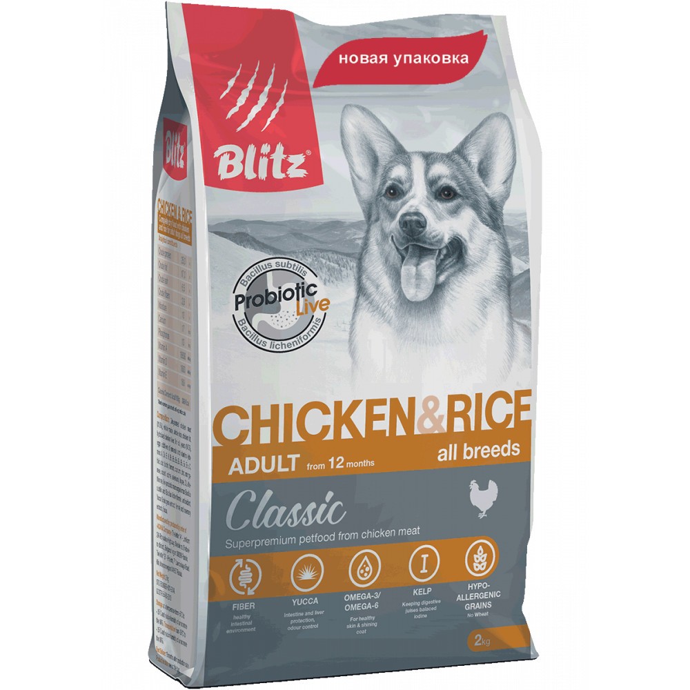 Blitz Classic Adult Dogs Chicken & Rice All Breeds