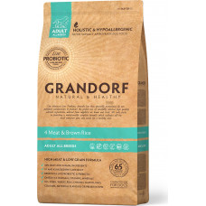 Grandorf Dog Adult All Breeds 4 Meat & Brown Rice Living Probiotics