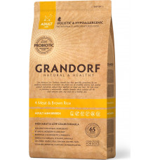 Grandorf Dog Adult Mini Breeds 4 Meat & Brown Rice Living Probiotics
