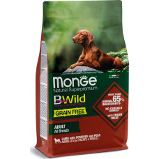 Monge BWild Dog Grain Free All Breeds Adult Lamb, Potatoes, Peas