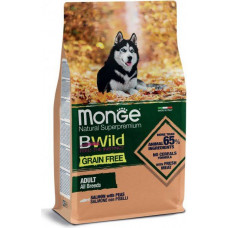 Monge BWild Dog Grain Free All Breeds Adult Salmon, Peas 