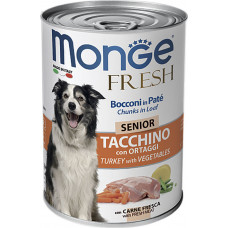 Monge Dog Fresh Chunks in Loaf Senior Turkey & Vegetables 