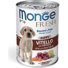 Monge Dog Fresh Chunks in Loaf Puppy Veal & Vegetables 