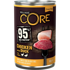 Wellness Core Dog 95 Adult Grain Free Chicken, Duck & Carrots    