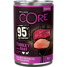 Wellness Core Dog 95 Adult Grain Free Turkey, Goat & Sweet Potato   
