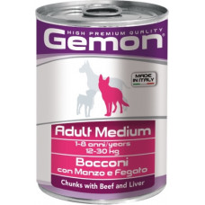 Gemon Dog Adult Medium Chunks with Beef and Liver