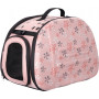 Ibiyaya складная сумка-переноска для собак и кошек до 6 кг (бледно-розовая в цветочек)